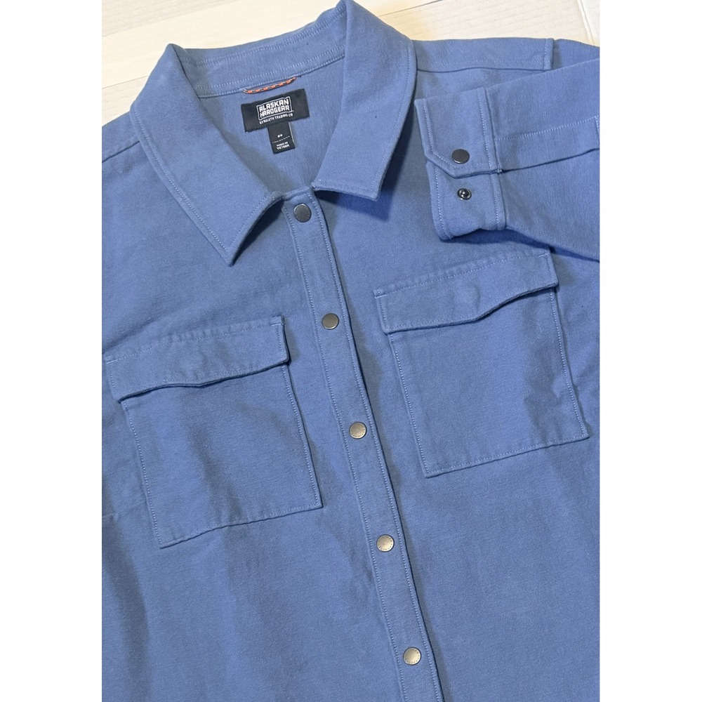 ALASKAN HARDGEAR Duluth Trading - Men's Blue Snap Shirt Jacket - Size 2X